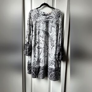 Loft 20 black and white dress